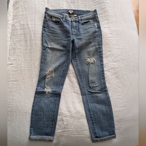 J. Crew Slim Fit Distressed Boyfriend Jean, Light/Medium Wash